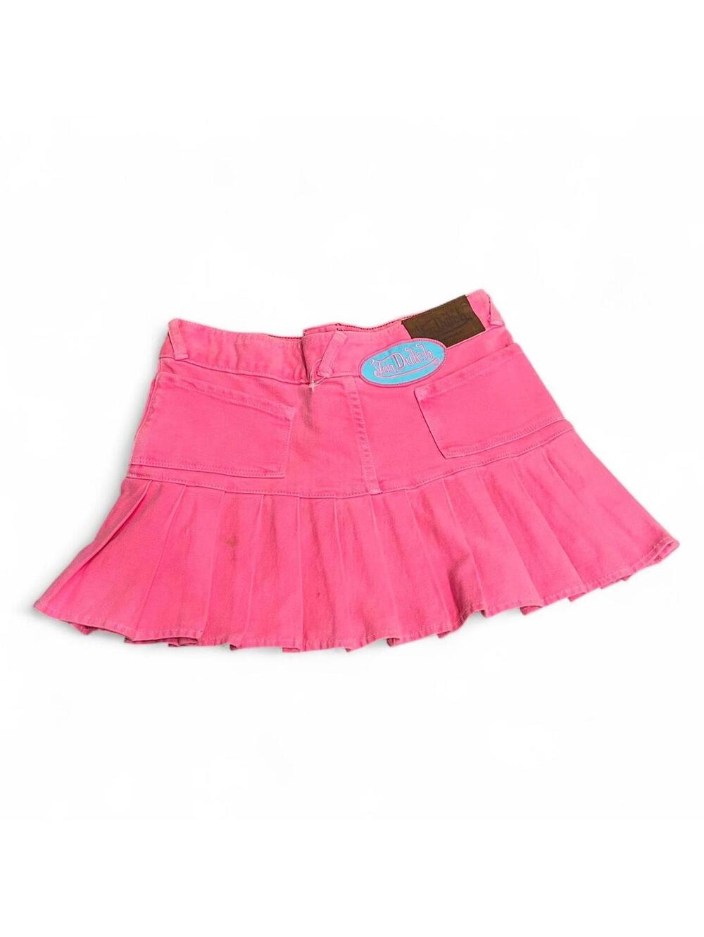 y2k Von Dutch pink mini skirt